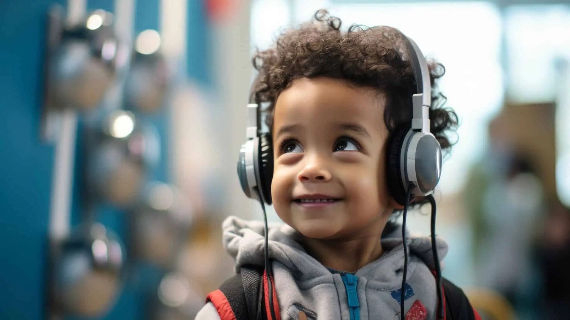 A child with hearing loss having his hearing tested at best hearing clinic