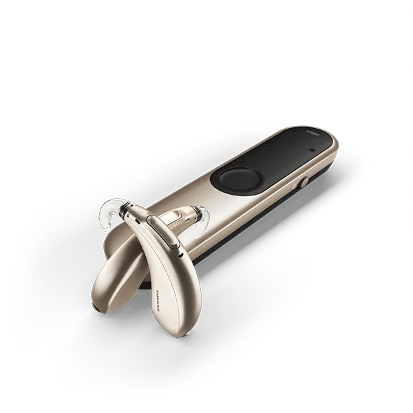 Powerful digital BTE hearing aids for profound to severe hearing loss with roger mic.